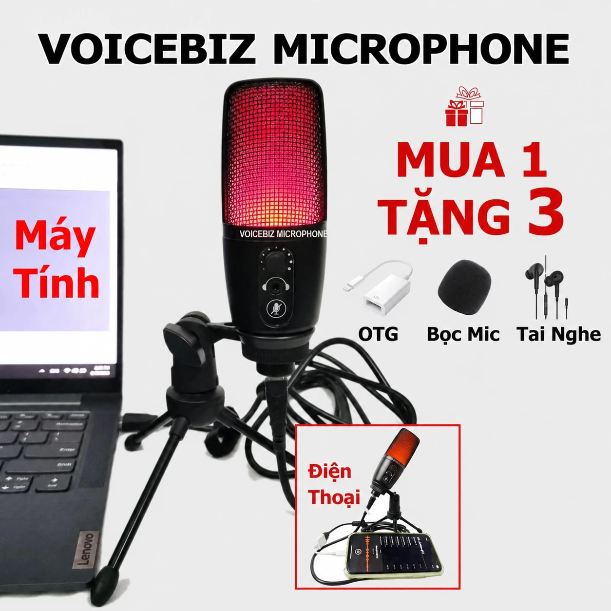 Mic thu âm Voicebiz USB